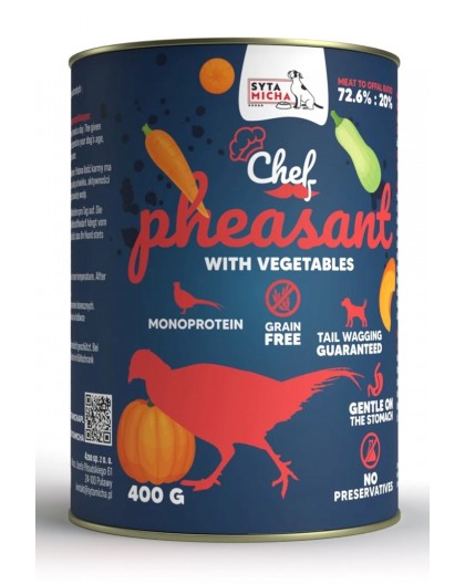 SYTA MICHA Chef Pheasant with vegetables - wet dog food - 400g