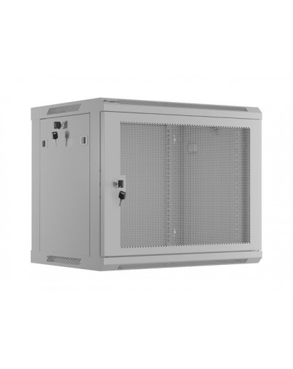 19" 9U 600X 450 grey wall mount rack cabinet perfo